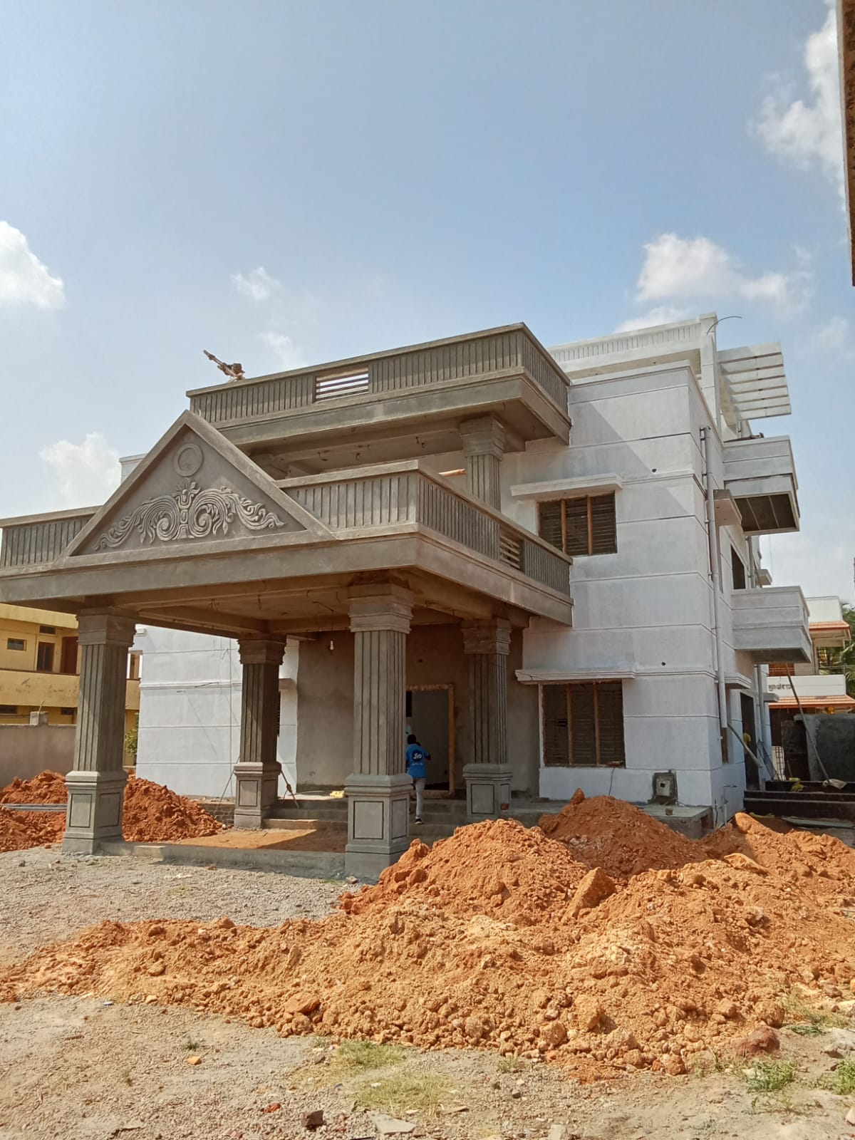 Traditional House Under Construction