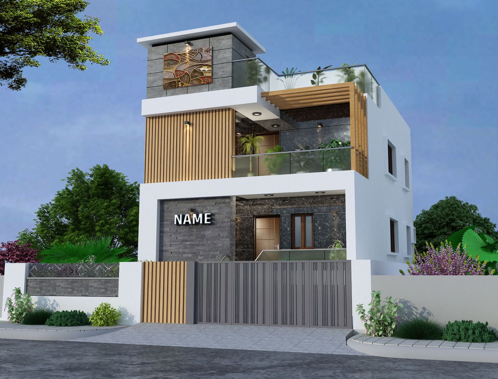 Modern Triple Story Home