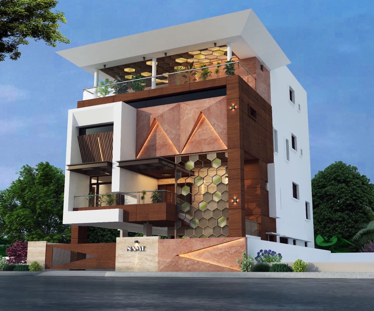 Hexagonal Pattern Luxury Home